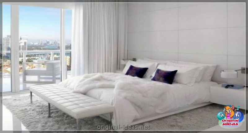 Chambre en couleurs blanches: 130 photos des combinaisons actuelles et les meilleures idées pour placer des éléments intérieurs (blanches) Chambre en couleurs blanches: 130 photos des combinaisons actuelles et les meilleures idées pour placer des éléments intérieurs