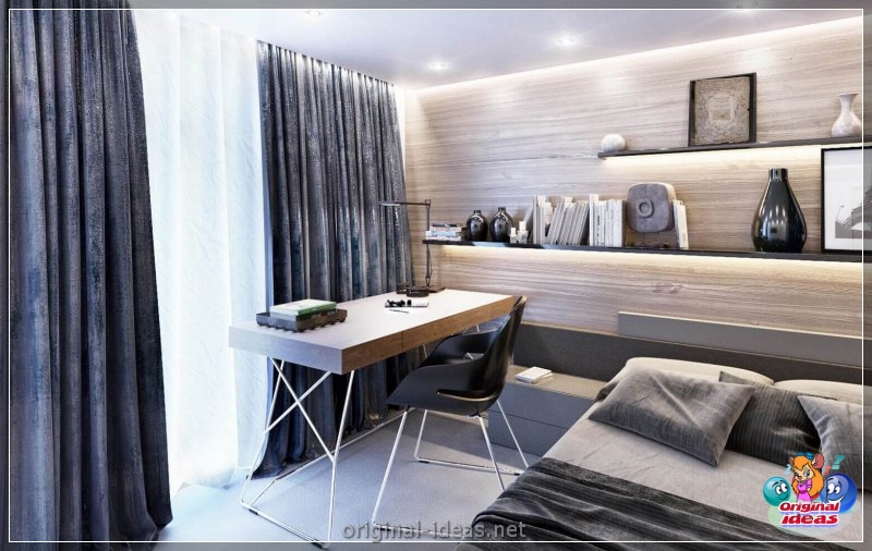 Bedrooms 18 square meters. m. - 130 photos of stylish and modern interiors! (bedrooms, square, photos, stylish, modern) Bedrooms 18 square meters. m. - 130 photos of stylish and modern interiors!