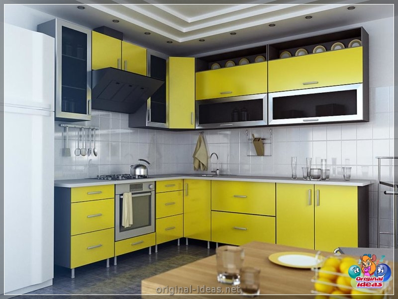 Жоўтая кухня - 70 фотаздымкаў незвычайных ідэй камбінацыі ў інтэр'еры (жоўтая, кухня, камбінацыі, інтэр, будзе выглядаць больш, жоўтай кухні гэта) Жоўтая кухня - 70 фотаздымкаў незвычайных ідэй камбінацыі ў інтэр'еры