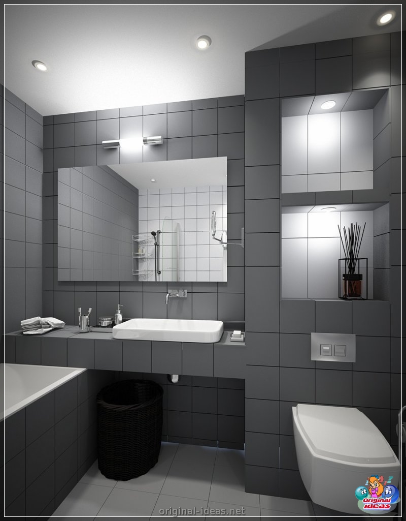Badezimmer in Grau - 75 Fotos der besten Ideen der Kombination im Innenraum (badezimmer, grau, fotos, ideen) Badezimmer in Grau - 75 Fotos der besten Ideen der Kombination im Innenraum