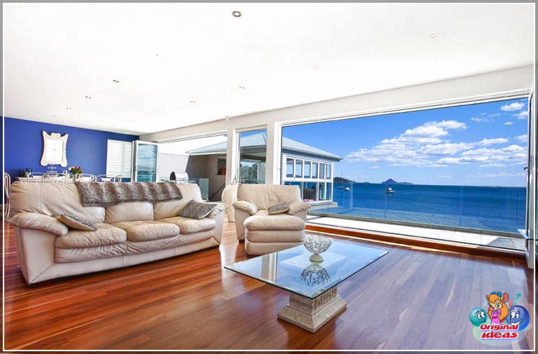 avec Salon vue mer avec parquet