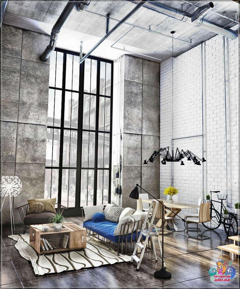 Еще одна свежая идея для инновационного дизайна интерьера в стиле лофт