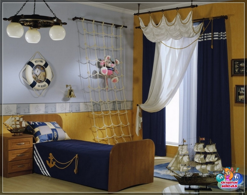 Interior option for a nursery in a marine style