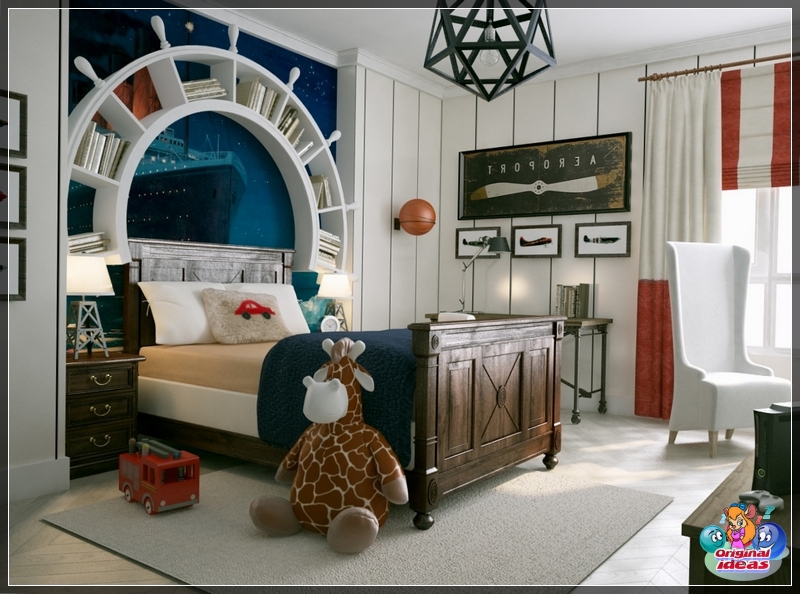 Design of a nursery in a marine style