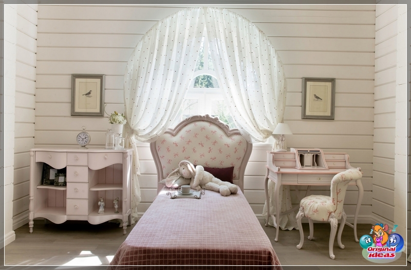 Elegant furniture in the nursery in the style of Provence