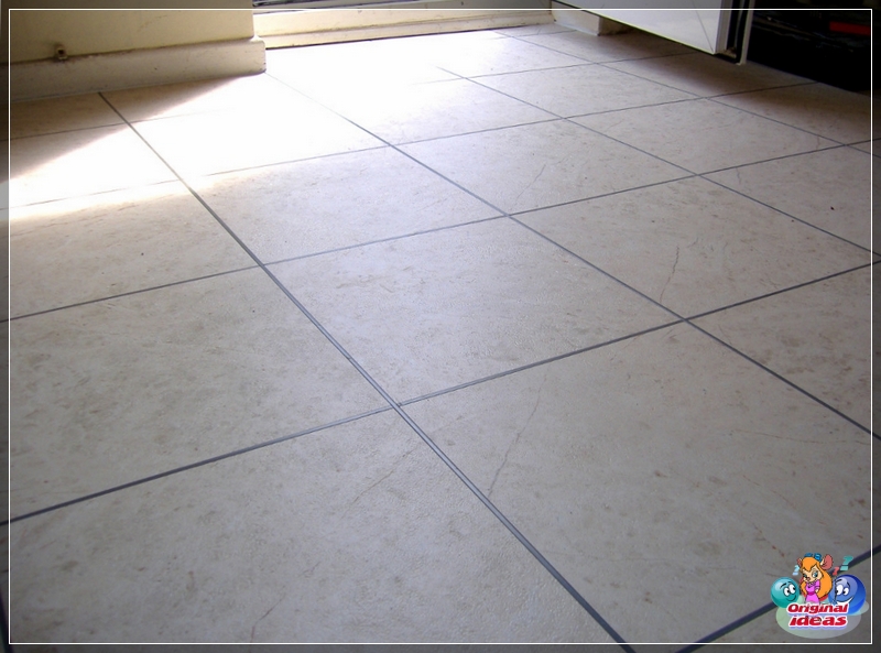 Some types of linoleum contain a special layer, which contains microparticles that increase friction