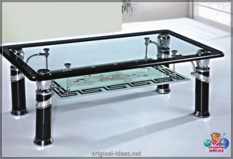 Шкляны стол: стыльныя канструкцыі і самыя модныя ідэі сучасных сталоў (105 фотаздымкаў)