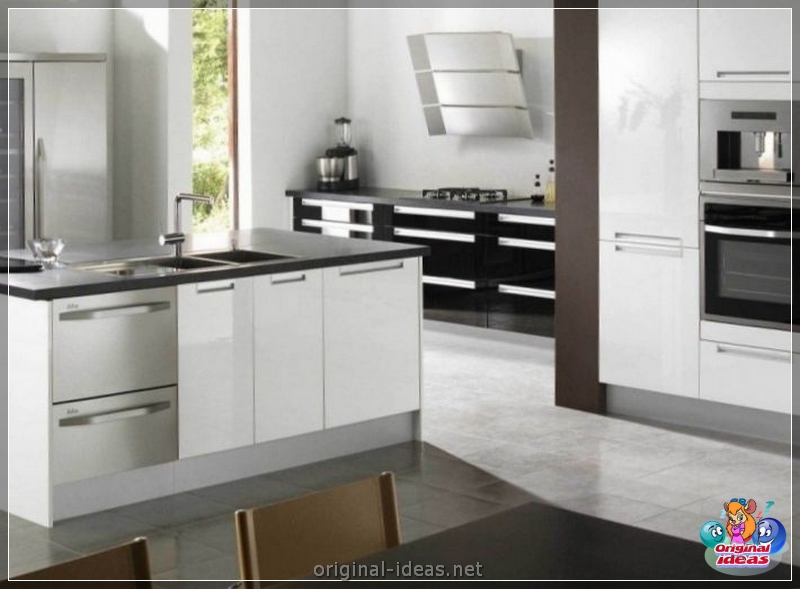 Белая кухня - адпаведныя праекты і стыльныя камбінацыі белых (145 фотаздымкаў)