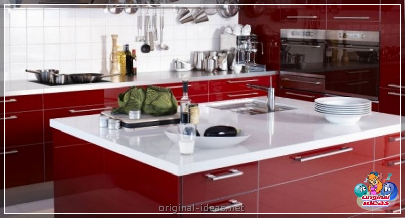 Red kitchen: 145 photos of the best design tips and review of successful combinations of the kitchen