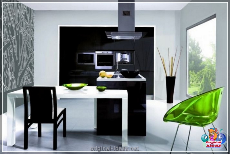 Чорная кухня: аптымальныя рашэнні і ідэі для чорных камбінацый на кухні (100 фотаздымкаў)