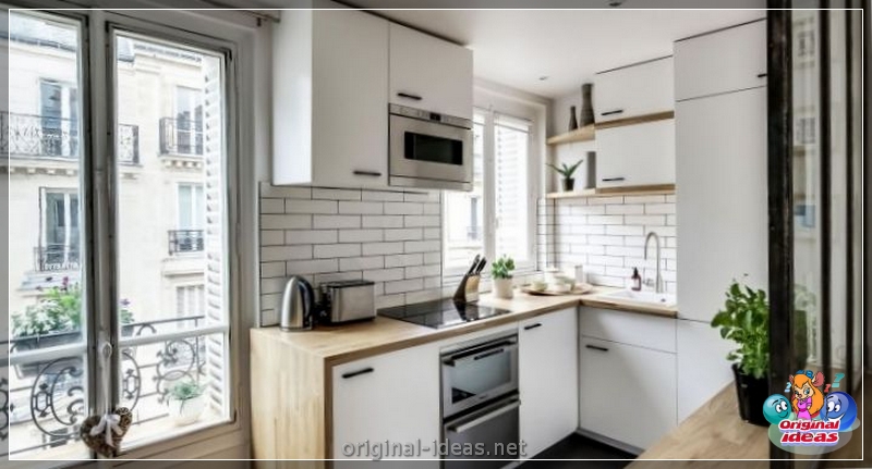 Кухня з акном: 110 фотаздымкаў размяшчэння і выкарыстання ў інтэр'еры кухоннага акна