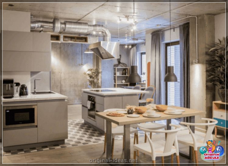 Сучасны дызайн кухні Loft 2021: З барам, у невялікай кватэры, фота лепшых навінак дызайну