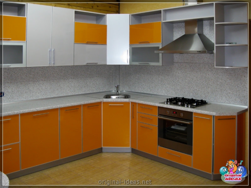 Фасады для кухні - 80 фотаздымкаў незвычайных новых прадуктаў у інтэр'еры кухні
