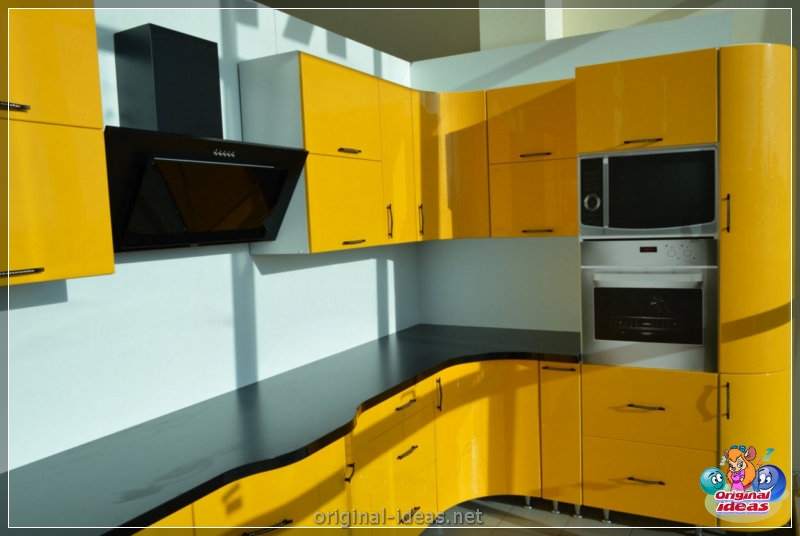 Фасады для кухні - 80 фотаздымкаў незвычайных новых прадуктаў у інтэр'еры кухні