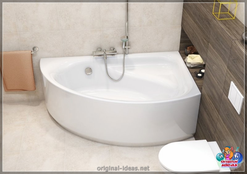 Кутняя ванная пакой - 85 фотаздымкаў лепшых ідэй і новых прадуктаў у інтэр'еры
