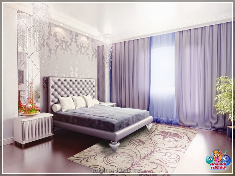 Цюль у спальні - 150 фотаздымкаў стыльнага і ўтульнага дызайну цюлю ў інтэр'еры спальні