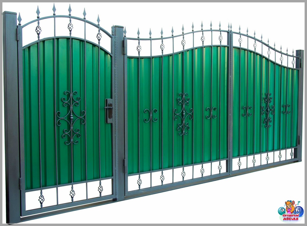 Lindos portões em Aço Corrugado.  Idéias de design originais.