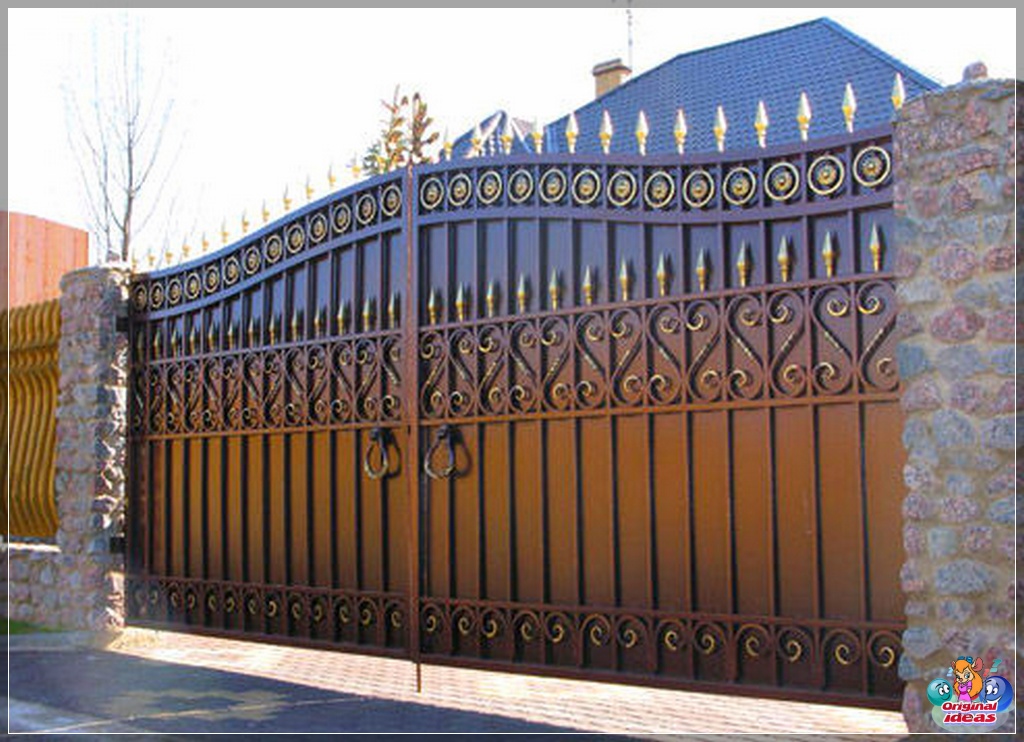 Lindos portões em Aço Corrugado.  Idéias de design originais.