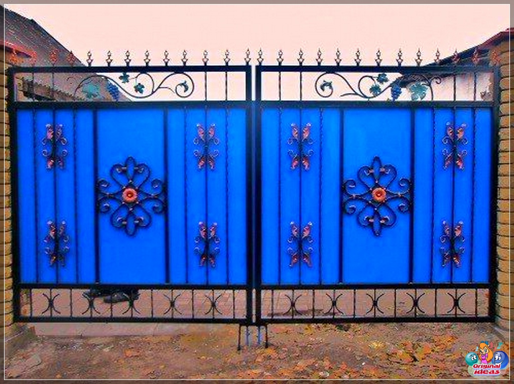 Lindos portões em Aço Corrugado.  Idéias de design originais.