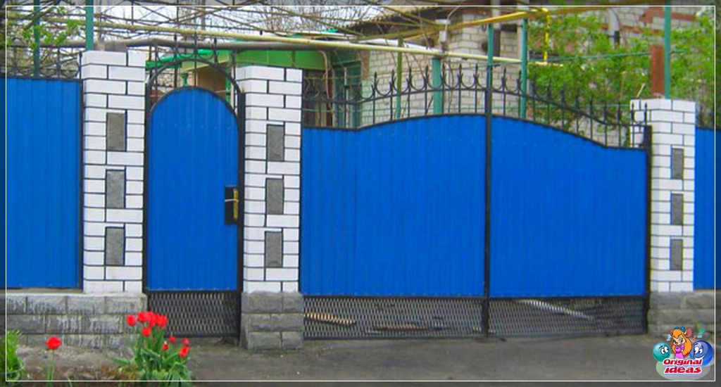 Lindos portões em Aço Corrugado.  Idéias de design originais.