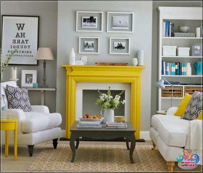 The basic rule for arranging a false fireplace in the house is that it should not differ from a real fireplace