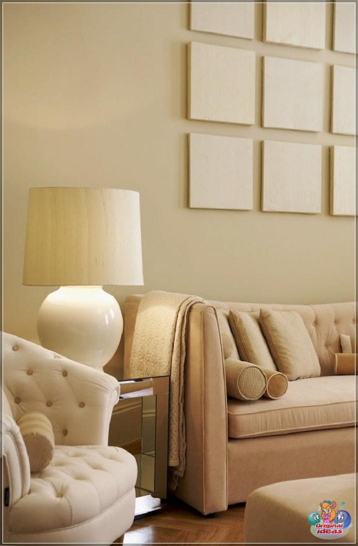 Warm beige color eliminates aggression and relaxes after hard days
