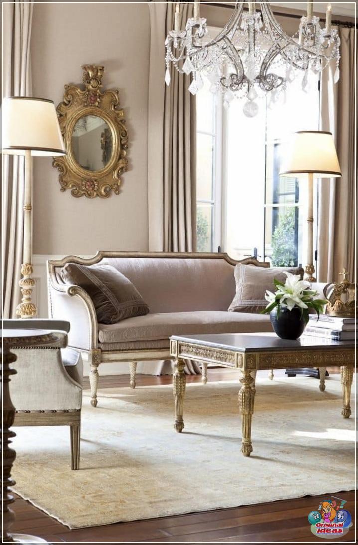 Beautiful modern living room design in light colors