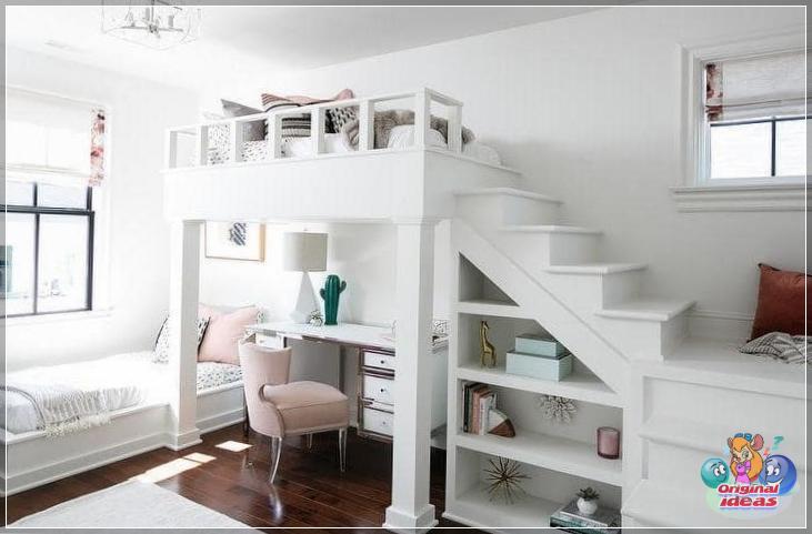 Making a children's space in white will help to visually increase the area