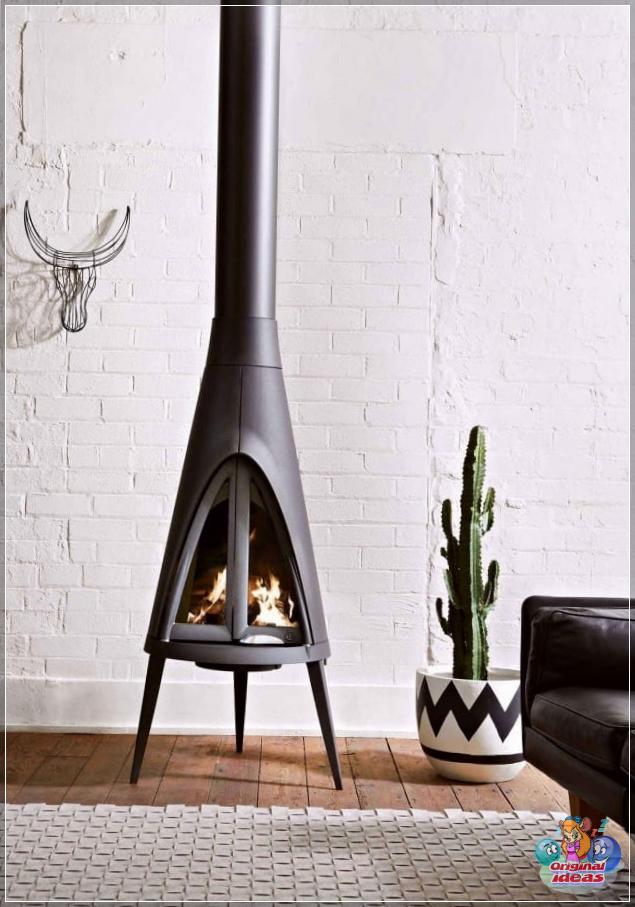 Cast iron - is not afraid of open fire, therefore the main part of fireplace stoves is made of this metal
