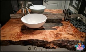 Стальніца ў ваннай пакоі пад мыйкай - стыльны і прыгожыя варыянты выкарыстання стальніц у ваннай (85...