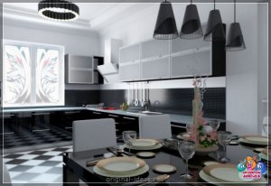 Чорна -белая кухня - Правілы дызайну, лепшыя стыльныя рашэнні і парады па выбары інтэр'еру