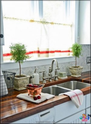 Шторы для кухні: 95 фотаздымкаў выкарыстання штор у дызайне кухоннага інтэр'еру
