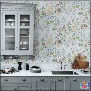 Шпалеры для кухні: 145 фотаздымкаў выкарыстання розных тыпаў шпалер