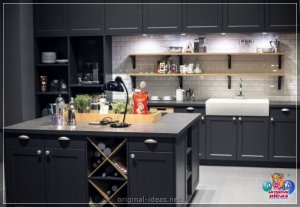 Цёмная кухня: 155 фотаздымкаў аранжыроўкі і ідэальных камбінацый дызайну