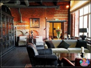 Цагляная гасціная: 105 фотаздымкаў ідэй прыгожага дэкору і варыянтаў упрыгожвання гасцінай