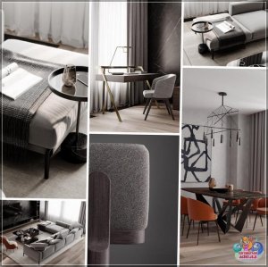 Інтэр'ер у шэрых колерах - модныя тэндэнцыі, ідэі (+45 фота)