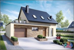 Дом з гаражом пад адным дахам: праекты, фота, стылі