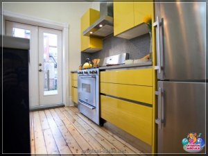 Жоўтая кухня - 70 фотаздымкаў незвычайных ідэй камбінацыі ў інтэр'еры