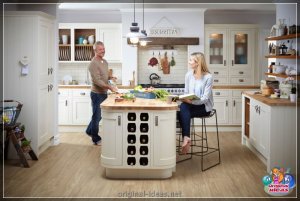 Кухонныя шафы - 70 фотаздымкаў лепшых новых прадуктаў у інтэр'еры кухні