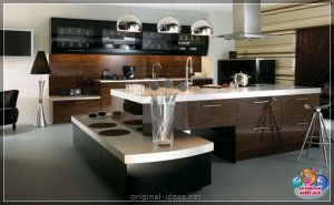 Карычневая кухня - 75 фотаздымкаў ідэальнага спалучэння карычневага дызайну кухні