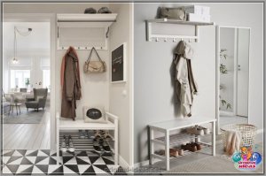 Мэбля ў пярэднім пакоі маленькага памераванага фота: мэбля ў невялікім пярэднім пакоі, на што звярну...