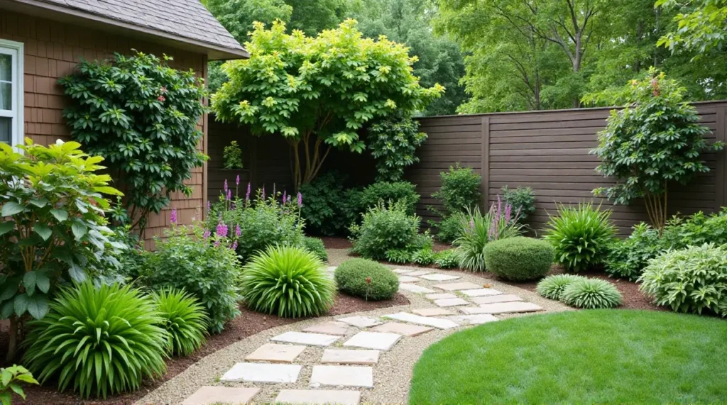A Serene Corner Garden Retreat: Design Elements and Features