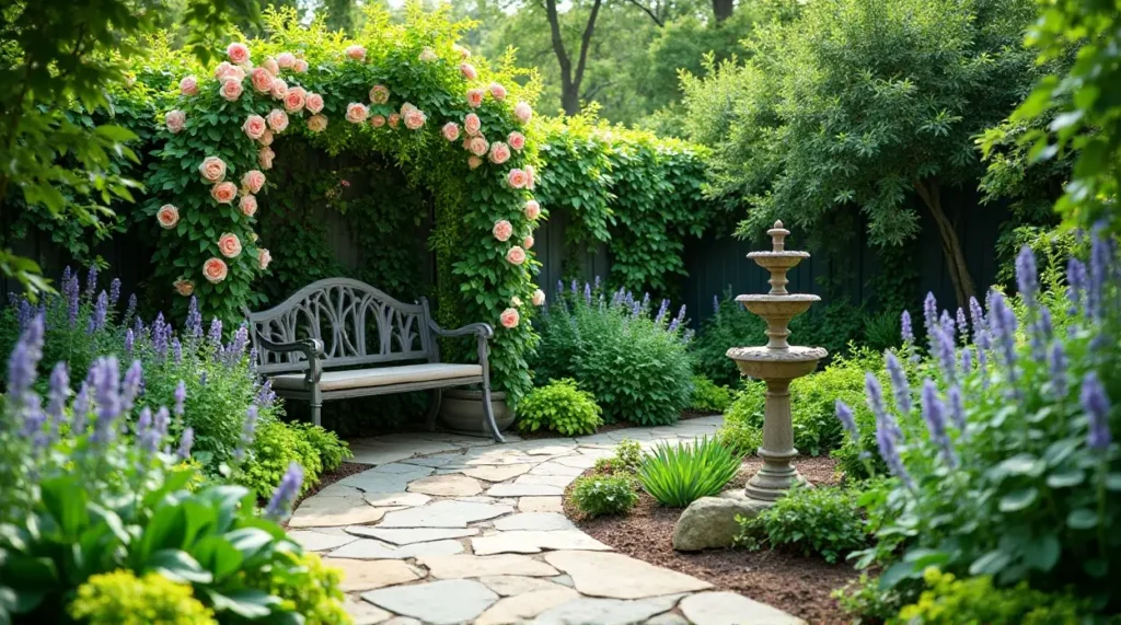 A Serene Corner Garden Retreat: Design Elements and Features