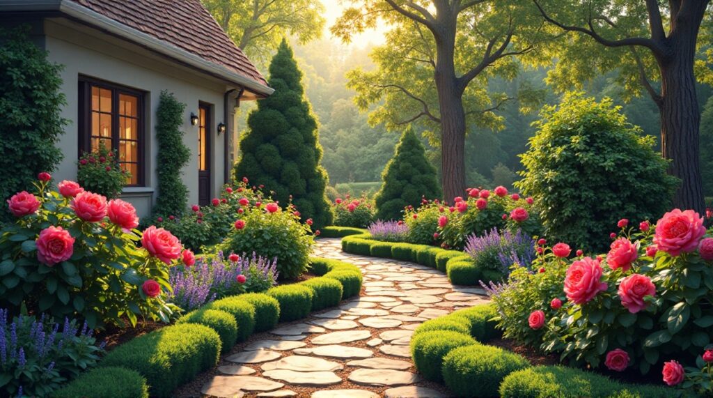 Баланс эстетики и функциональности: советы ландшафтных дизайнеров по обустройству цветниковых клумб перед домом.