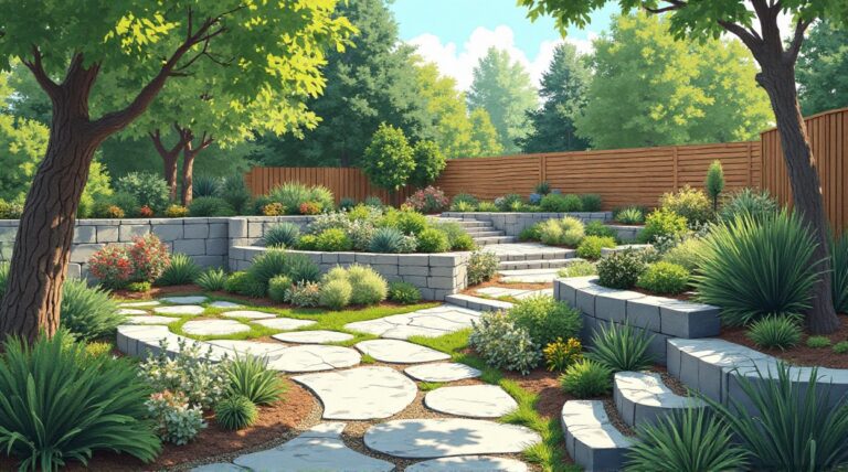 Incorporating Hardscapes in Landscape Layering: Pathways, Steps, and Retaining Walls
