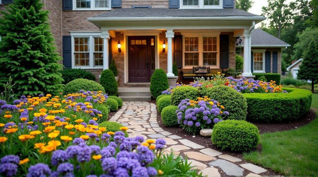 Vibrant Front Yard Landscape Design