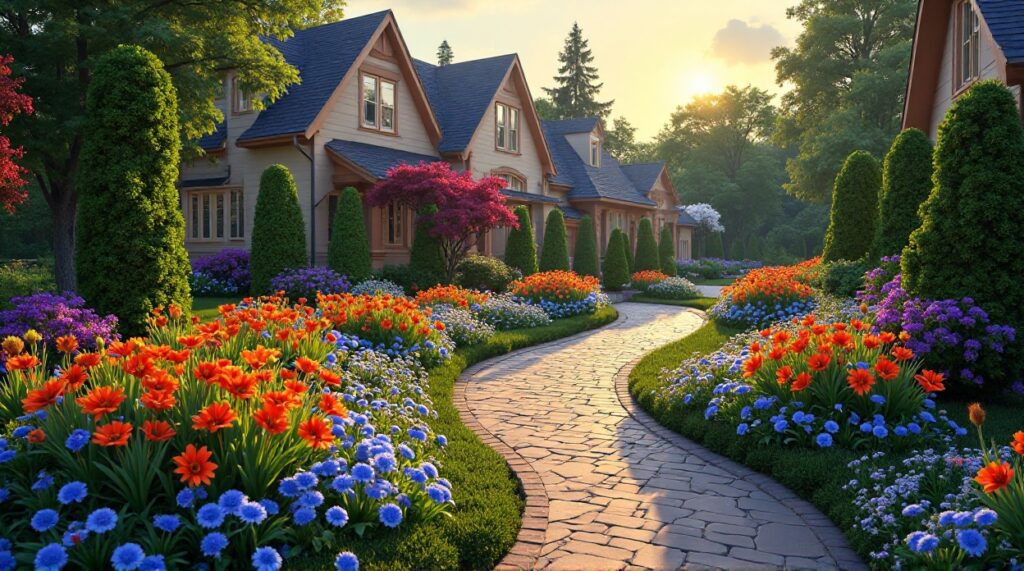 Vibrant Front Yard Landscape Design