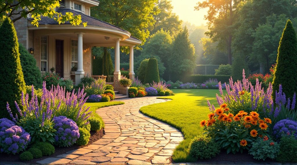 Vibrant Front Yard Landscape Design