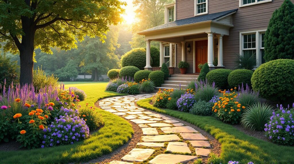 Vibrant Front Yard Landscape Design
