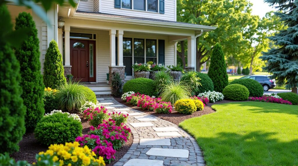 Vibrant Front Yard Landscape Design